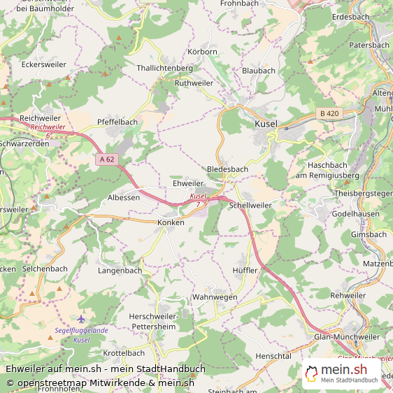 Ehweiler Kleines Dorf Karte