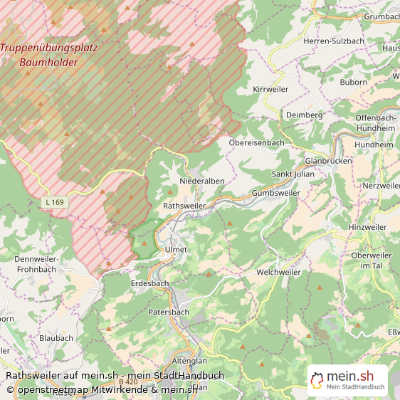 Rathsweiler Kleines Dorf Karte