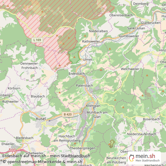 Erdesbach Dorf Karte