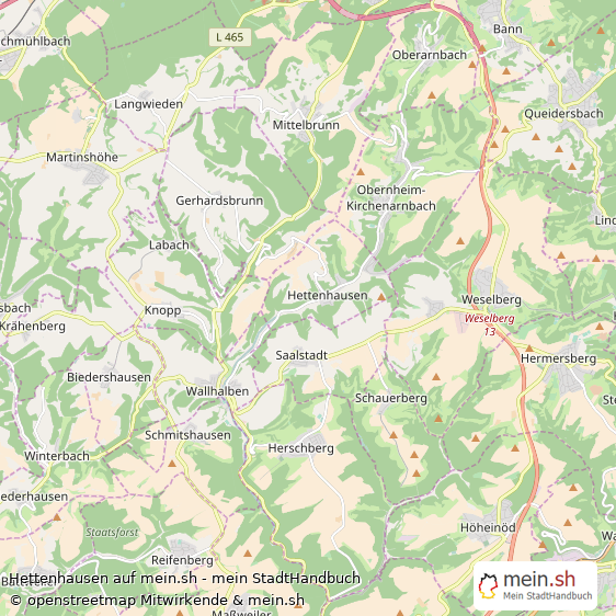 Hettenhausen Kleines Dorf Karte