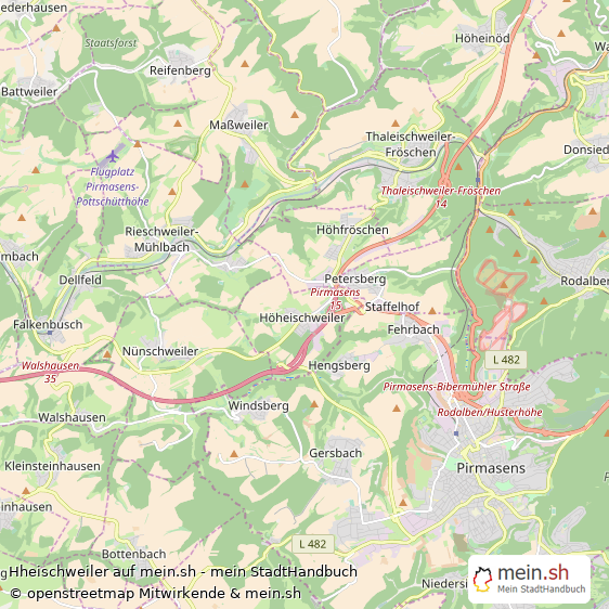 Hheischweiler Dorf Karte