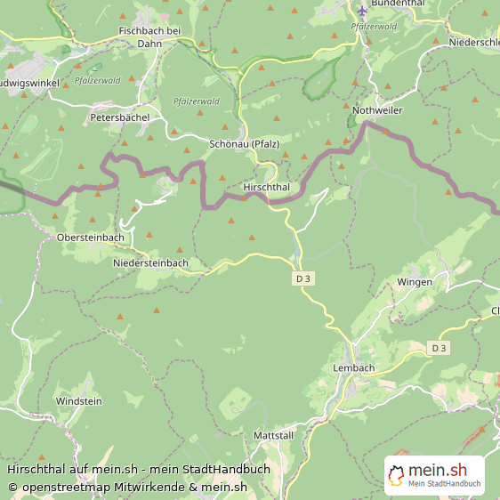 Hirschthal Kleines Dorf Karte