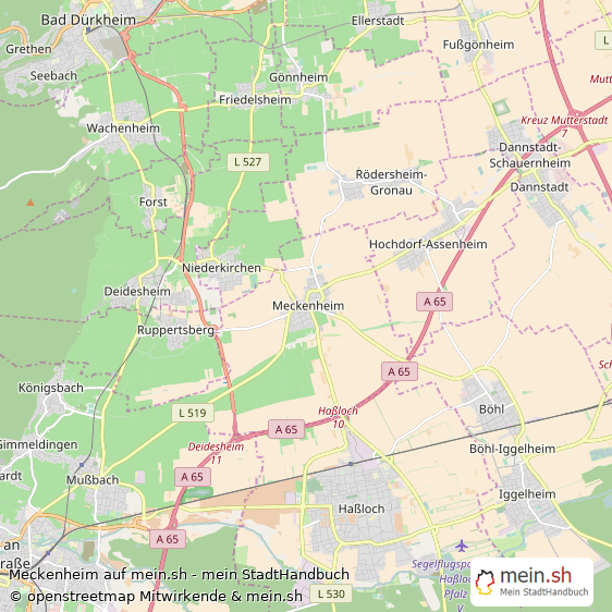 Meckenheim Kleine Mittelstadt Karte