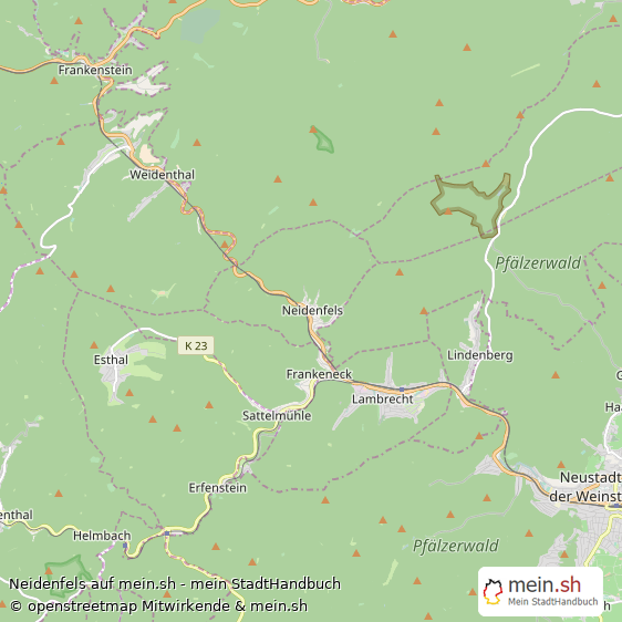 Neidenfels Dorf Karte