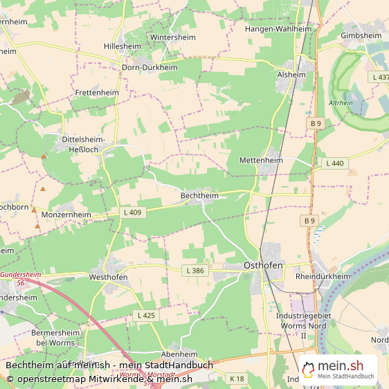 Bechtheim Groes Dorf Karte