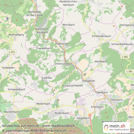 Sulzbachtal Kleines Dorf Karte