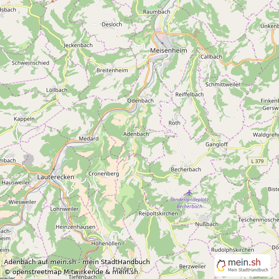 Adenbach Kleines Dorf Karte