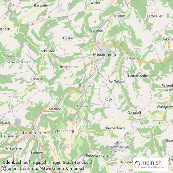 Odenbach Dorf Karte