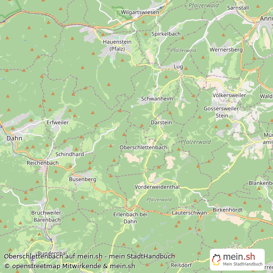 Oberschlettenbach Kleines Dorf Karte