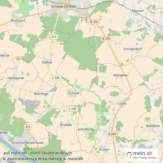 G?lzow Gro?es Dorf Karte