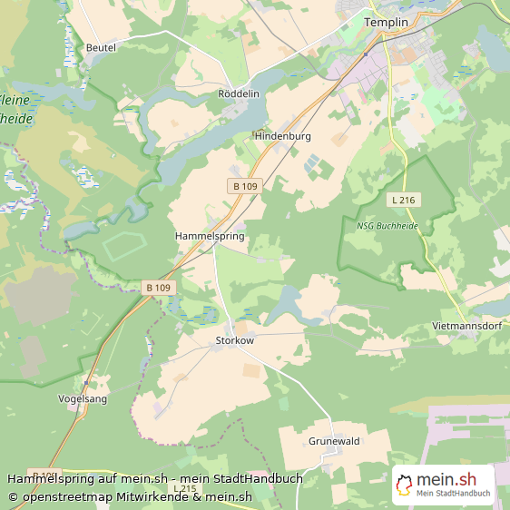 Hammelspring Landkreis Uckermark Landkarte © Openstreetmap Contributors Hammelspring Karte