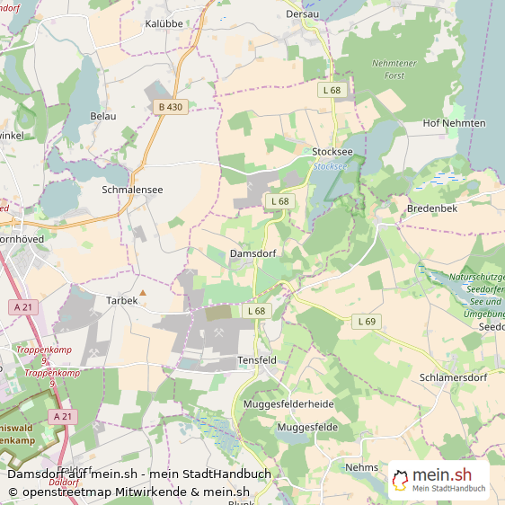Damsdorf Landkreis Segeberg Landkarte © Openstreetmap Contributors Damsdorf Kleines Dorf Karte