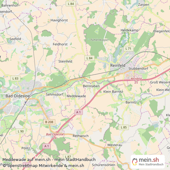 Meddewade Dorf Karte