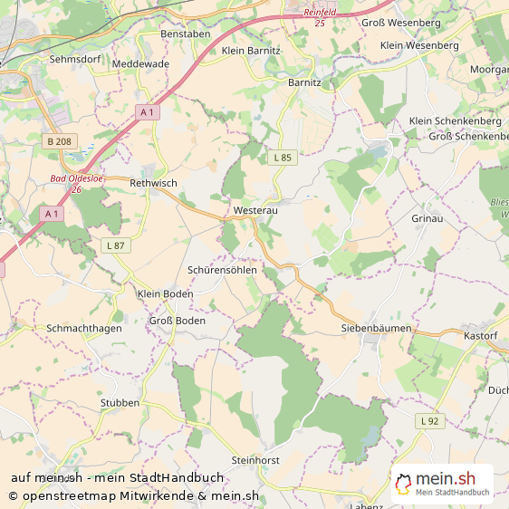 Sch?rens?hlen Kleines Dorf Karte