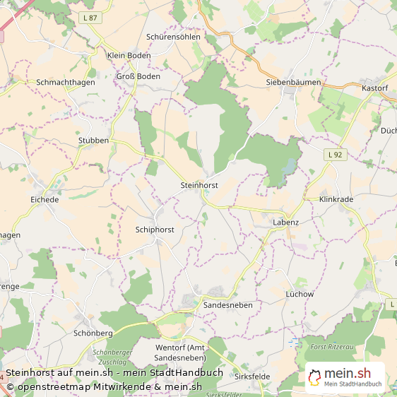 Steinhorst Dorf Karte