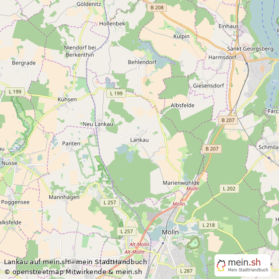 Lankau Kleines Dorf Karte