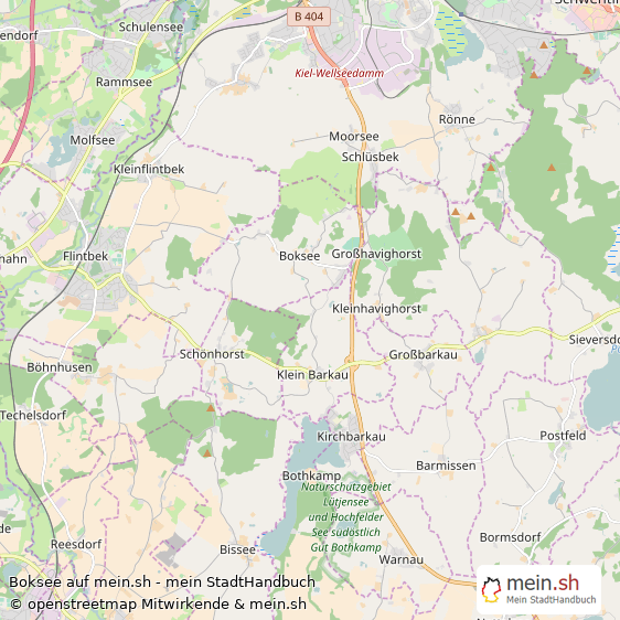 Boksee Landkreis Plön Landkarte © Openstreetmap Contributors Boksee Kleines Dorf Karte