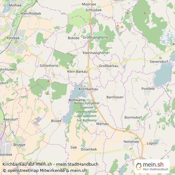 Kirchbarkau Landkreis Plön Landkarte © Openstreetmap Contributors Kirchbarkau Dorf Karte