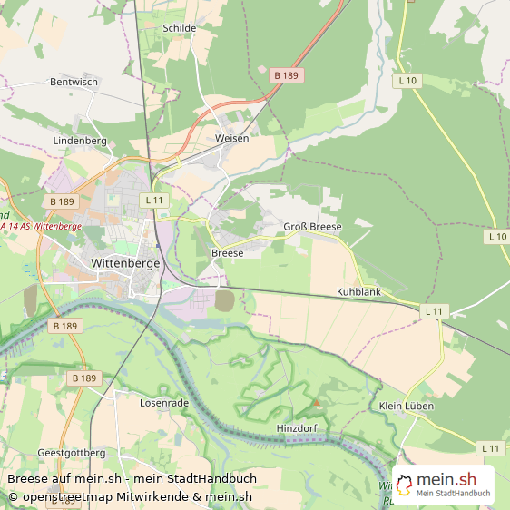 Breese Landkreis Prignitz Landkarte © Openstreetmap Contributors Breese Großes Dorf Karte