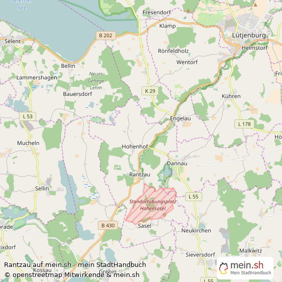 Rantzau Landkreis Plön Landkarte © Openstreetmap Contributors Rantzau Kleines Dorf Karte