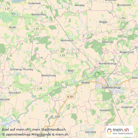 Böel Landkreis Schleswig-Flensburg Landkarte © Openstreetmap Contributors Böel Dorf Karte