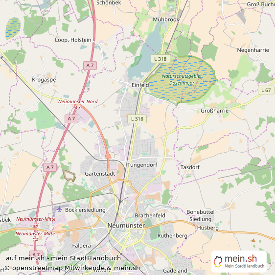 Neum?nster Mittelstadt Karte