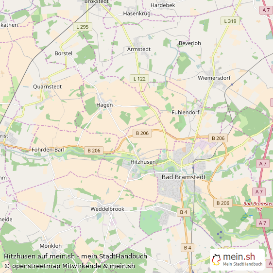 Hitzhusen Landkreis Segeberg Landkarte © Openstreetmap Contributors Hitzhusen Großes Dorf Karte