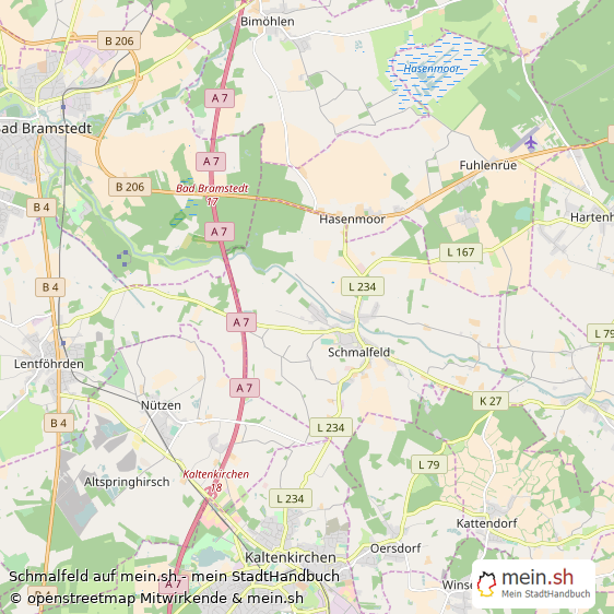 Schmalfeld Groes Dorf Karte
