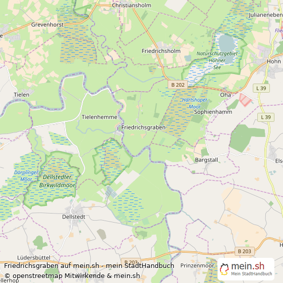 Friedrichsgraben Landkreis Rendsburg-Eckernförde Landkarte © Openstreetmap Contributors Friedrichsgraben Kleines Dorf Karte