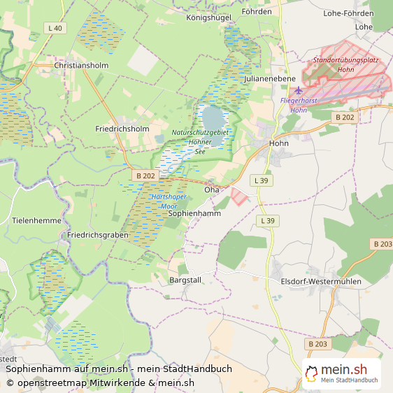 Sophienhamm Landkreis Rendsburg-Eckernförde Landkarte © Openstreetmap Contributors Sophienhamm Kleines Dorf Karte