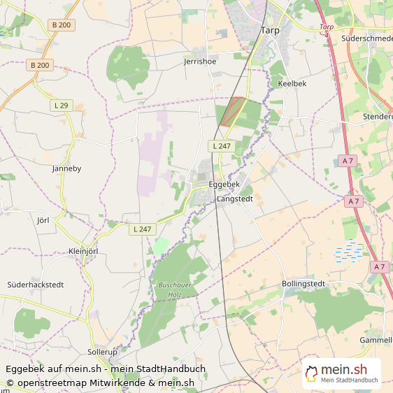 Eggebek Landkreis Schleswig-Flensburg Landkarte © Openstreetmap Contributors Eggebek Landstadt Karte