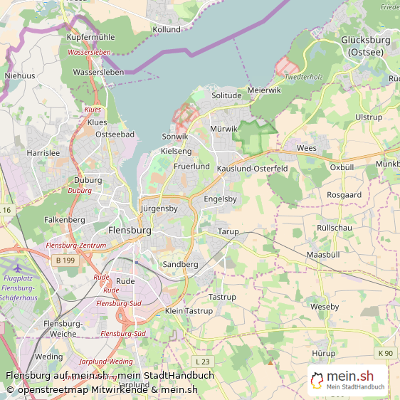 Flensburg Mittelstadt Karte