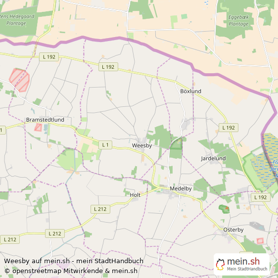 Weesby Kleines Dorf Karte