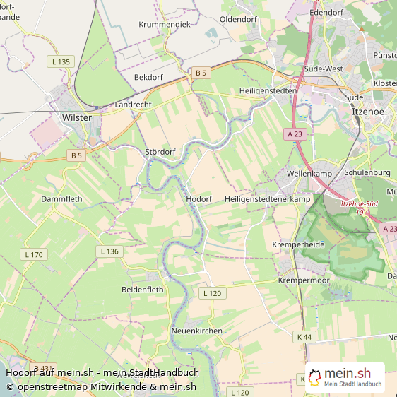 Hodorf Kleines Dorf Karte