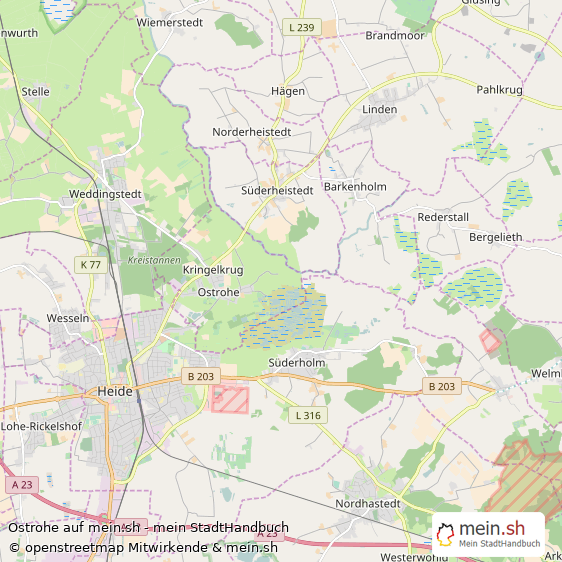 Ostrohe Landkreis Dithmarschen Landkarte © Openstreetmap Contributors Ostrohe Dorf Karte
