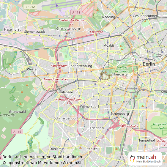 Berlin Kreisfreie Stadt Berlin Landkarte © Openstreetmap Contributors Berlin Metropole Karte