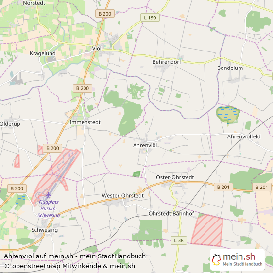 Ahrenviöl Landkreis Nordfriesland Landkarte © Openstreetmap Contributors Ahrenviöl Kleines Dorf Karte