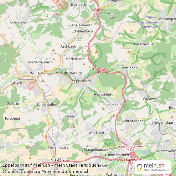 Eppelborn Kleinstadt Karte