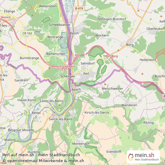 Perl Gro?e Landstadt Karte