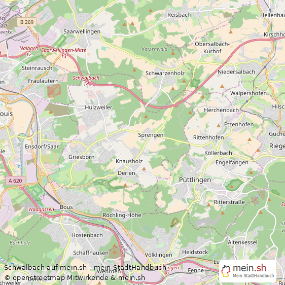 Schwalbach Kleinstadt Karte