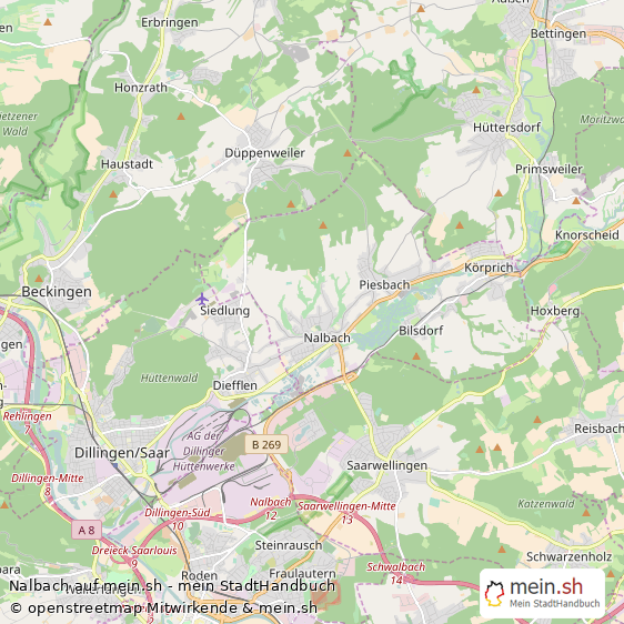 Nalbach Gro?e Landstadt Karte