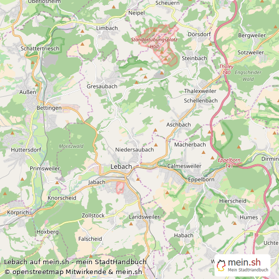 Lebach Kleinstadt Karte