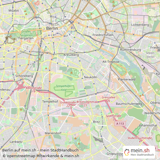 Berlin Kreisfreie Stadt Berlin Landkarte © Openstreetmap Contributors Berlin Metropole Karte