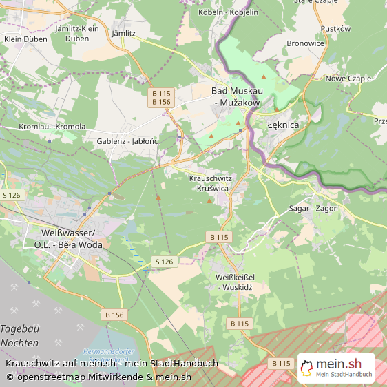 Krauschwitz Landstadt Karte