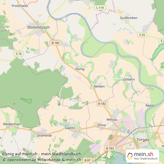 Elsnig Landkreis Torgau-Oschatz Landkarte © Openstreetmap Contributors Elsnig Großes Dorf Karte