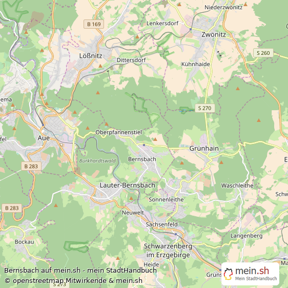 Bernsbach Landstadt Karte
