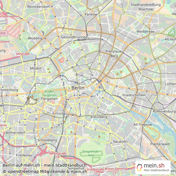 Berlin Kreisfreie Stadt Berlin Landkarte © Openstreetmap Contributors Berlin Metropole Karte