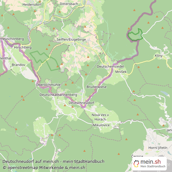 Deutschneudorf Groes Dorf Karte