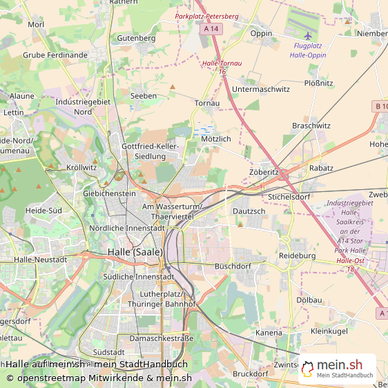 Halle Kreisfreie Stadt Halle Landkarte © Openstreetmap Contributors Halle Großes Dorf Karte