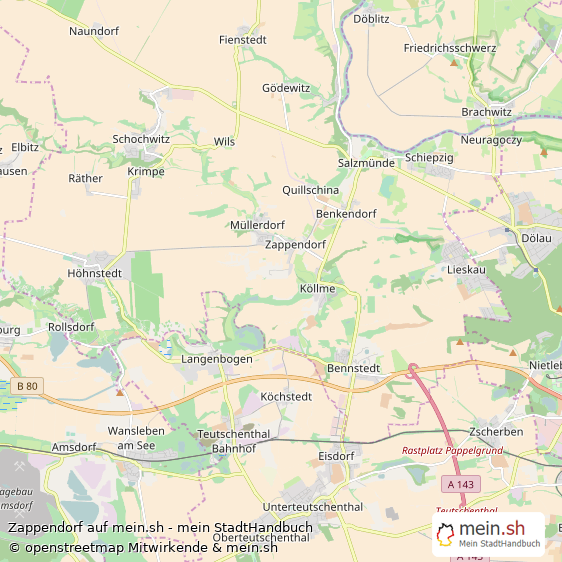 Zappendorf Saalkreis Landkarte © Openstreetmap Contributors Zappendorf Karte